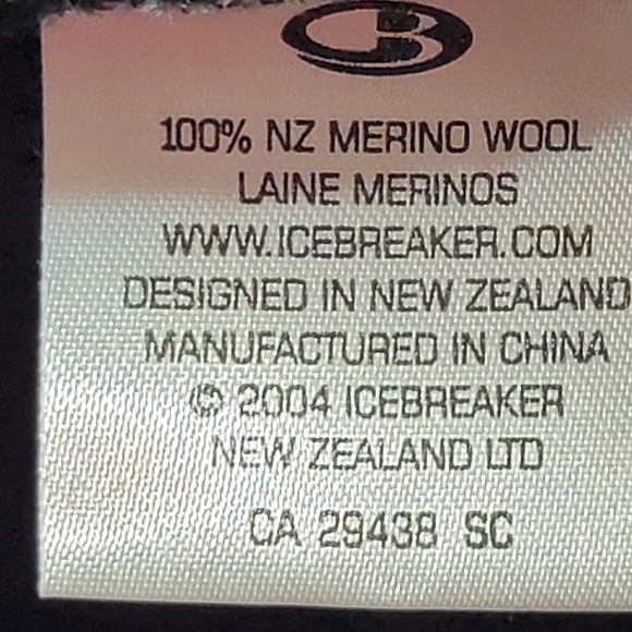 Icebreaker Merino Wool LS Quarter Zip Sweater Size Large Thumb Holes - Picture 3 of 8